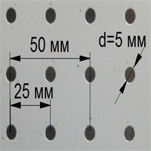 Перфопанель шаг 25/50 мм